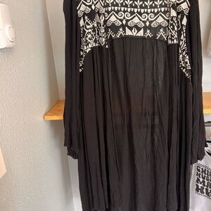 Black and White Bohemian Kimono